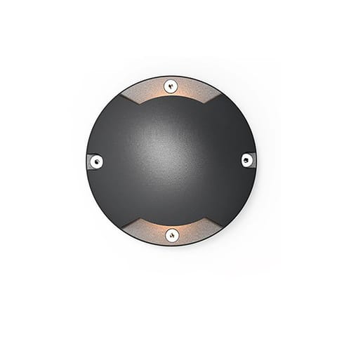 إضاءة أرضيات اتجاهين مطري - 3 وات ليد cree - لون اصفر - 210 لومن - ألومنيوم - أسود