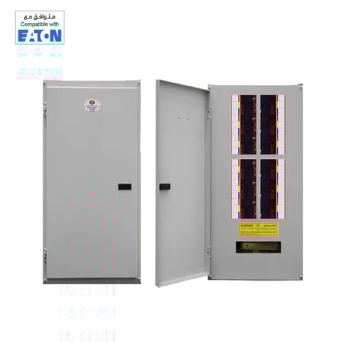 لوحة توزيع 12 خط - 3 فاز رمادي- (6X6)