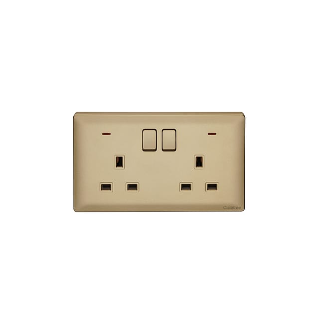 بلاك امبير ذهبي ثنائي مع لمبة كرابتري إنوفو C306/3/GL