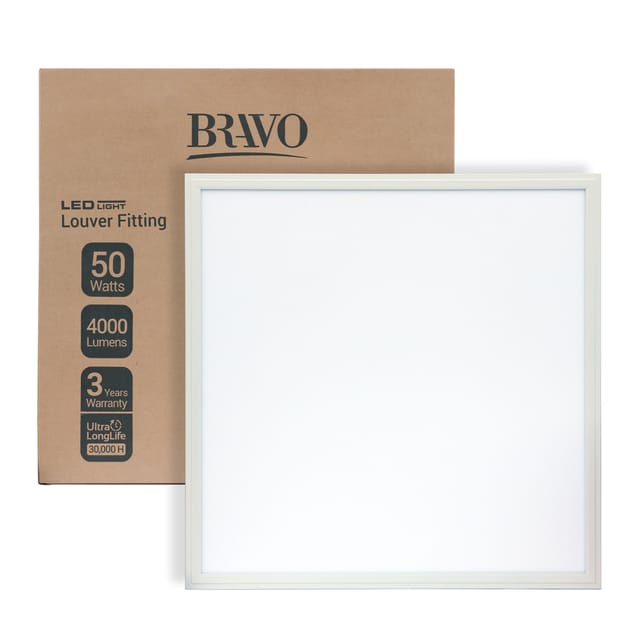 بانل ليد مربع 48 وات- لون ابيض متعادل- 4800 لومن-  مقاس 60*60سم - ماركة برافو