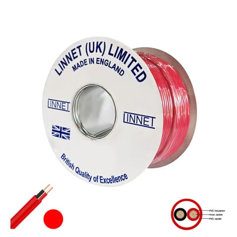 كيبل إنذار الحريق -&nbsp;(1PAIR x 2.5 SQ.MM SHIELDED FPLR)&nbsp;- (100م)(980223) - احمر- لينيت